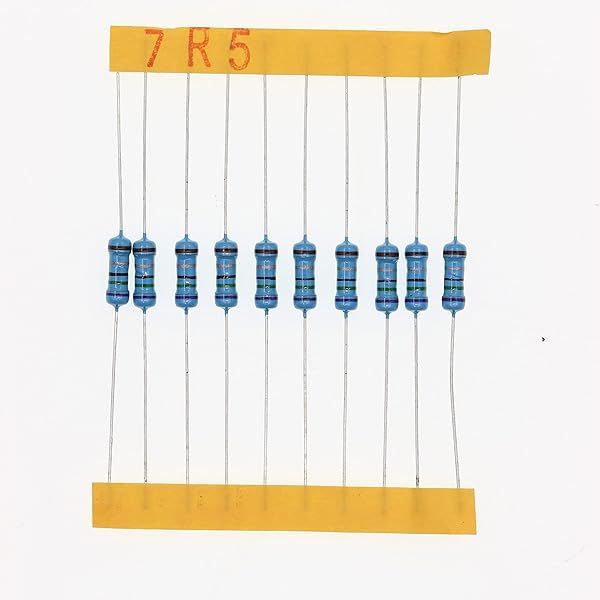 HUABAN 100 Pieces 0.5 Watts 1 2W 7R5 7.5 Ohm 1% Metal Film Resistor
