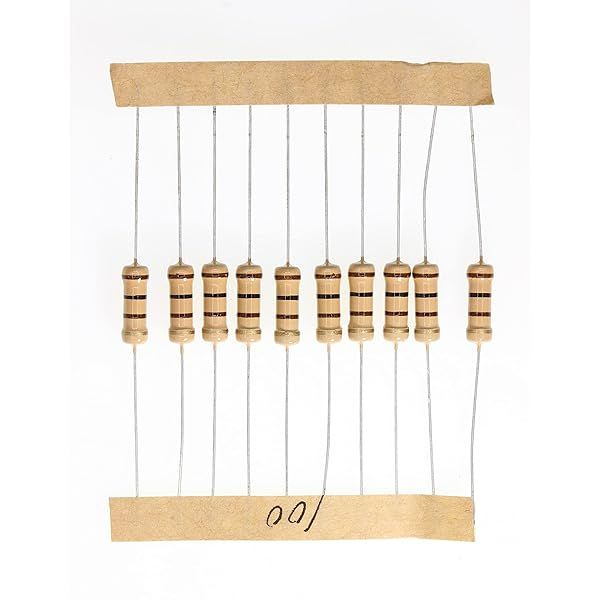 HUABAN 100 Pieces 1 Watts 1W 100R 100 Ohm 5% Carbon Film Resistor