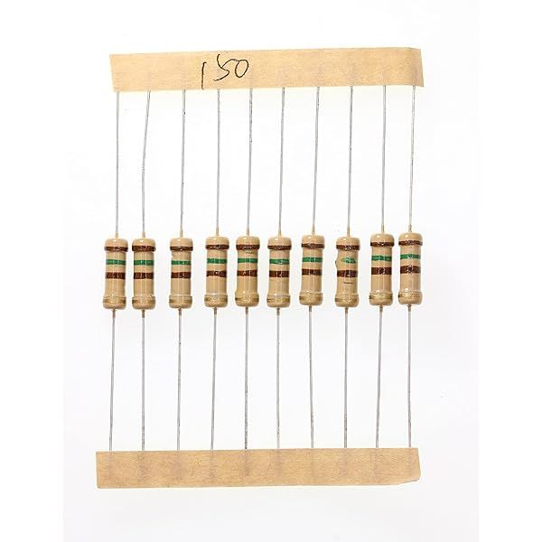 HUABAN 100 Pieces 1 Watts 1W 150R 150 Ohm 5% Carbon Film Resistor