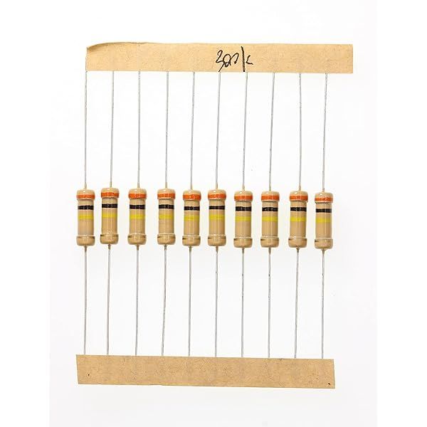 HUABAN 100 Pieces 1 Watts 1W 300K Ohm 5% Carbon Film Resistor