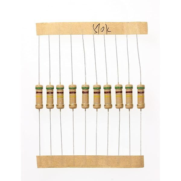 HUABAN 100 Pieces 1 Watts 1W 510K Ohm 5% Carbon Film Resistor