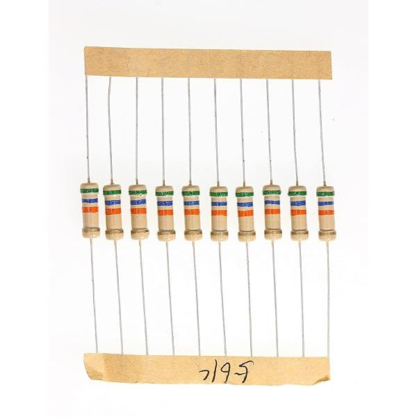 HUABAN 100 Pieces 1 Watts 1W 56K Ohm 5% Carbon Film Resistor