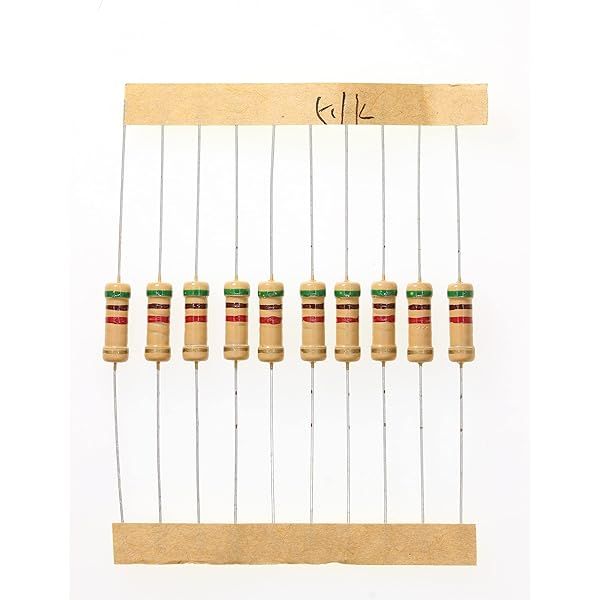 HUABAN 100 Pieces 1 Watts 1W 5K1 Ohm 5% Carbon Film Resistor