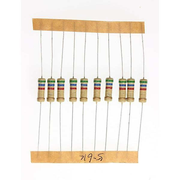 HUABAN 100 Pieces 1 Watts 1W 5K6 Ohm 5% Carbon Film Resistor