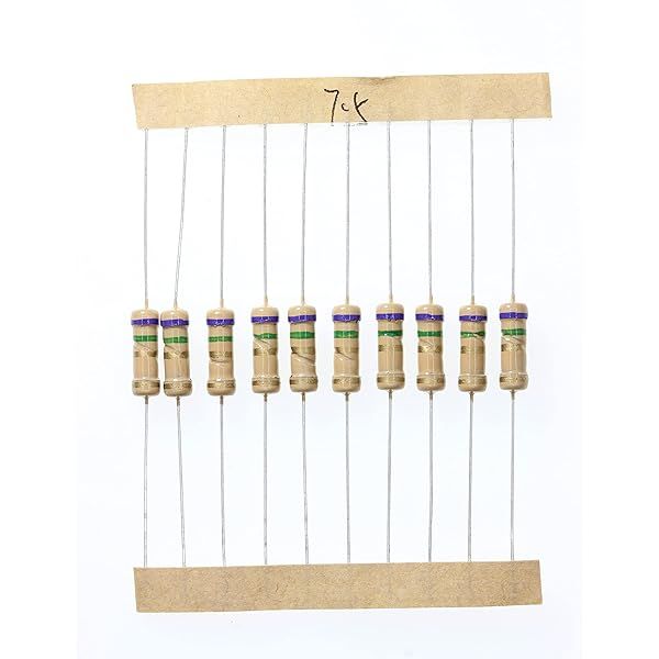 HUABAN 100 Pieces 1 Watts 1W 7R5 7.5 Ohm 5% Carbon Film Resistor