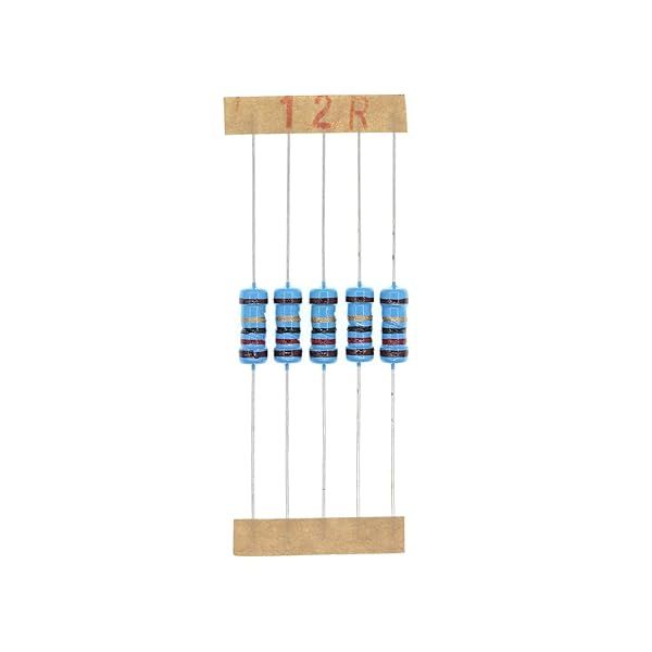 HUABAN 100PCS 1W 12 Ohm 1 Percent Metal Film Resistors for Electronics Projects