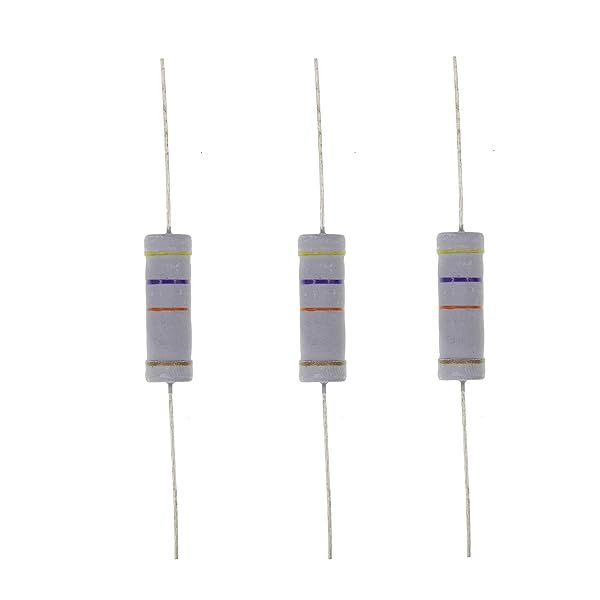 HUABAN 10PCS 5W 47K Ohm 5 Percent Metal Oxide Film Resistors for Reliable Performance