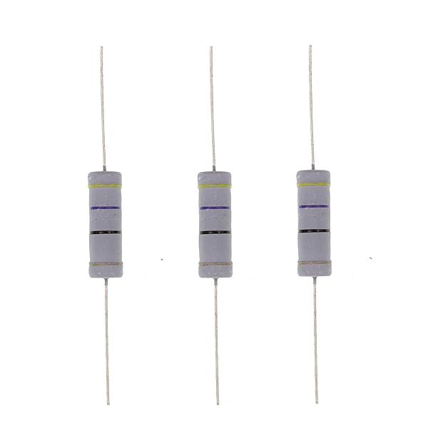 HUABAN 10PCS 5W 47 Ohm 5 Percent Metal Oxide Film Resistor for Reliable Performance