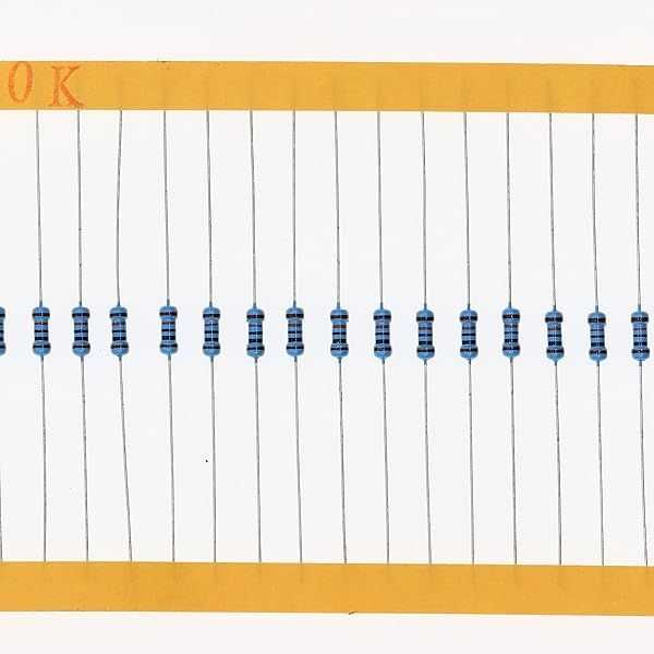 HUABAN 200 Pieces 0.25 Watts 1 4W 100K Ohm 1% Metal Film Resistor