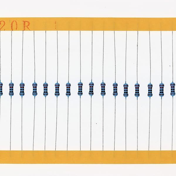 HUABAN 200 Pieces 0.25 Watts 1 4W 220R 220 Ohm 1% Metal Film Resistor