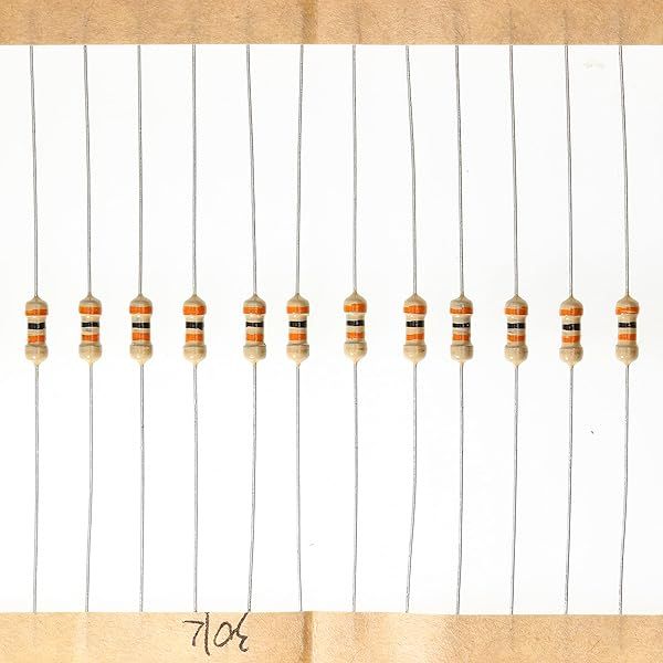 HUABAN 200 Pieces 0.25 Watts 1 4W 30K Ohm 5% Carbon Film Resistor