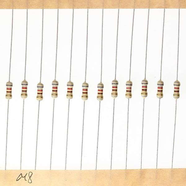 HUABAN 200 Pieces 0.25 Watts 1 4W 820R 820 Ohm 5% Carbon Film Resistor