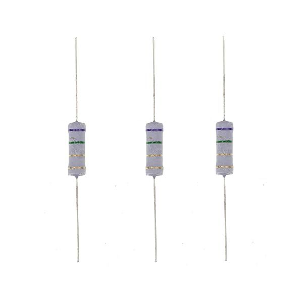 HUABAN 20PCS 3W 7R5 Metal Oxide Film Resistor 7.5 Ohm 5 Percent High Quality Durable Electronics Components