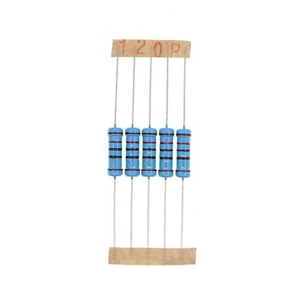 HUABAN 50PCS 2 Watts 120 Ohm 1% Metal Film Resistors for Reliable Electronic Projects