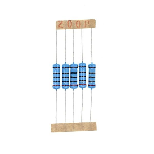 HUABAN 50PCS 2 Watts 200 Ohm 1% Metal Film Resistors for Reliable Electronic Projects
