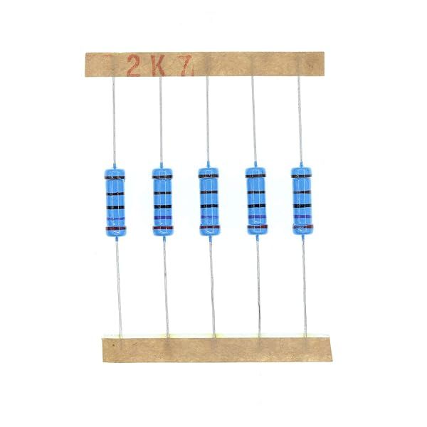 HUABAN 50PCS 2 Watts 2W 2K7 Ohm 1 Percent Metal Film Resistor for Reliable Circuit Performance