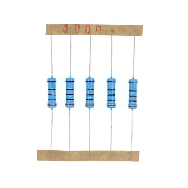 HUABAN 50PCS 2 Watts 300 Ohm 1% Metal Film Resistors for Reliable Electronic Projects