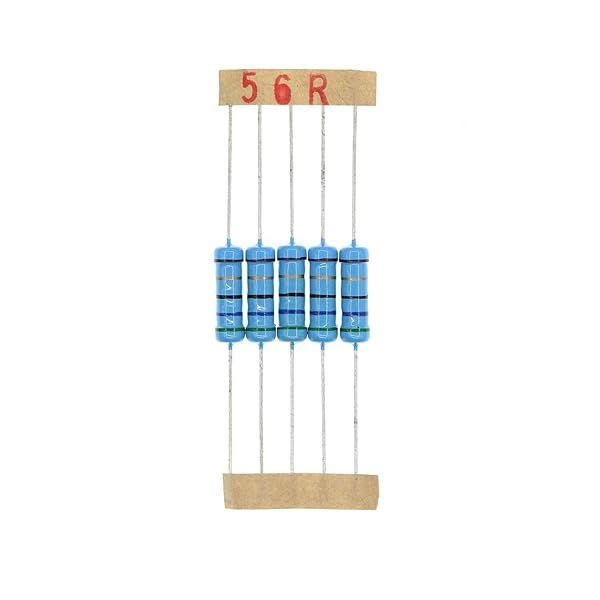 HUABAN 50PCS 2 Watts 56 Ohm 1% Metal Film Resistors for Reliable Electronic Projects