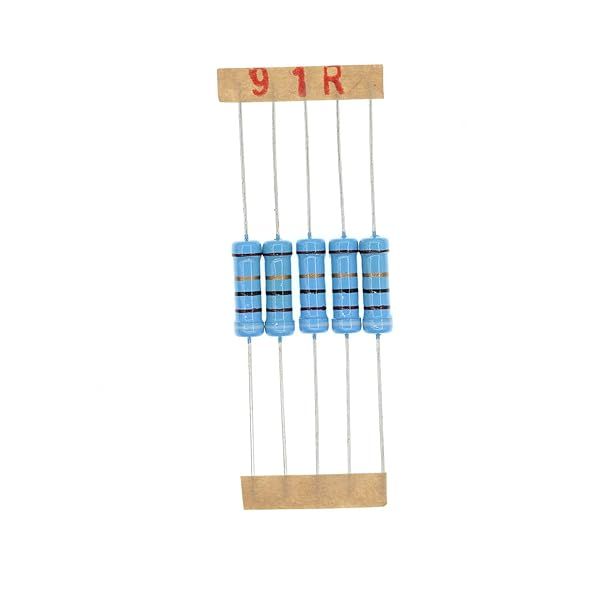 HUABAN 50PCS 2 Watts 91 Ohm 1% Metal Film Resistors for Reliable Electronic Projects