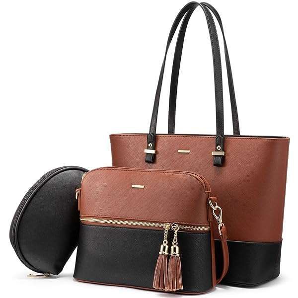 Handbags for Women Shoulder Bags Tote Satchel Hobo 3pcs Purse Set
