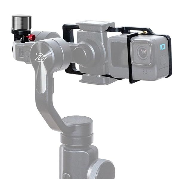 Handheld Gimbal Adapter with Counterweight for GoPro 11/10/9 - Stabilizer Mount Plate & Clip Accessories