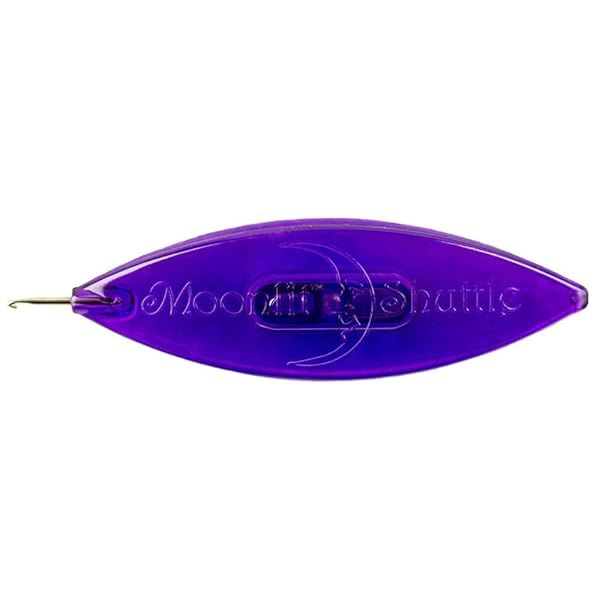 Handy Hands Moonlit Tatting Shuttle with Hook - Amethyst Gem & Purple Berry for Crafting