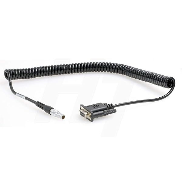 HangTon Coiled 5 Pin to RS232 DB9 Cable for Leica TS10 TS15 TPS800 - Connect Total Station to PC