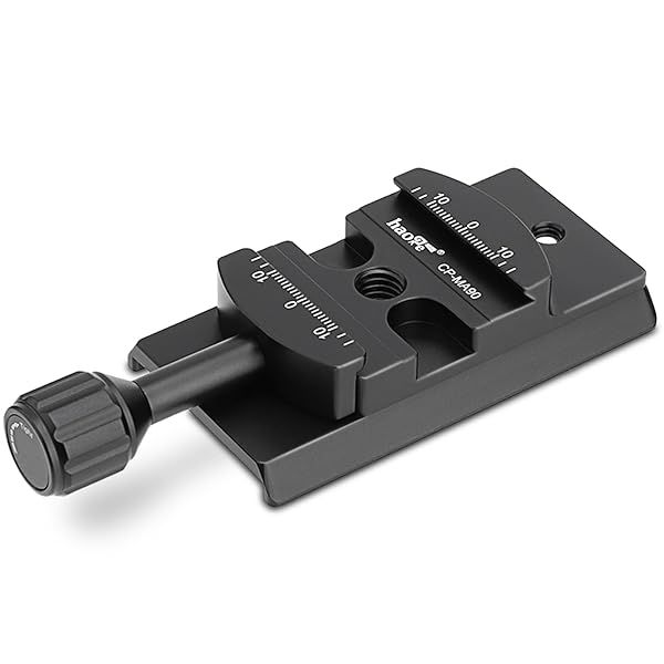 Haoge CP-MA90 Quick Release Plate Adapter for Manfrotto Sachtler Benro Sirui Tripods Arca-Swiss Compatible Fit 501PL RC3 RC5 NG Heads