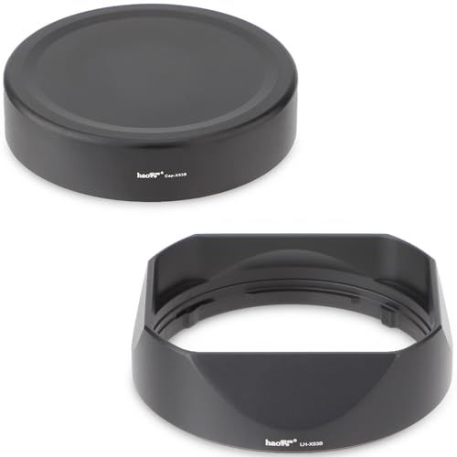Haoge LH-X53B Square Metal Lens Hood Shade with Cap for Fujifilm XF 35mm F1.4 R Lens Compatible with X-H1 X-T4 X-T3 X-T2 X-T30 X-Pro3 X-T5