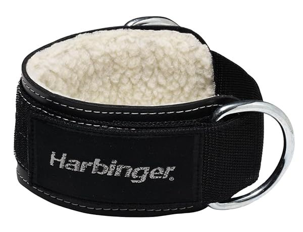 Harbinger Padded 3-Inch Ankle Cuff: Durable Double Ring Attachment for Ultimate Comfort