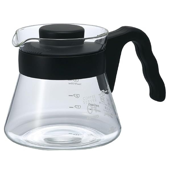 Buy Hario V60 Glass Coffee Server 450ml in Black - Perfect for Brewing Delicious Coffee