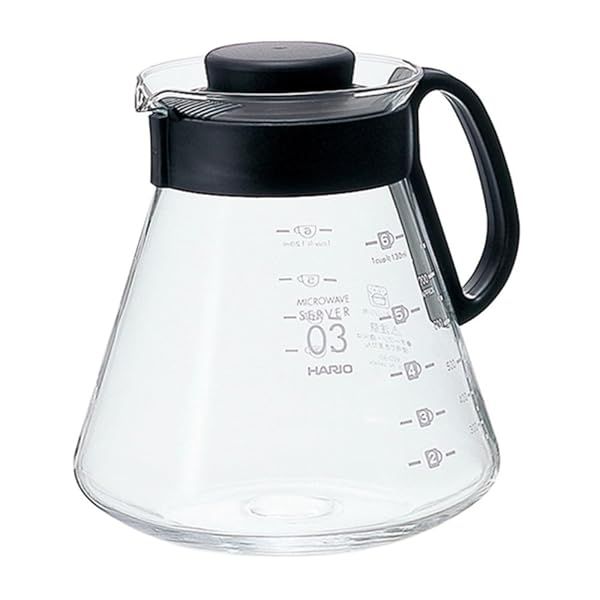 Buy Hario V60 Glass Coffee Server 800ml in Black - Perfect for Brewing Delicious Coffee