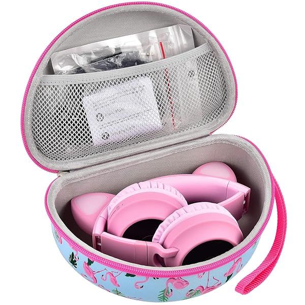Headphone Case for Riwbox CT-7 Pink iClever ONITOO TCJJ Cat Ear Wireless Bluetooth Picun FosPower Over-Ear Headphones Kids Box Only