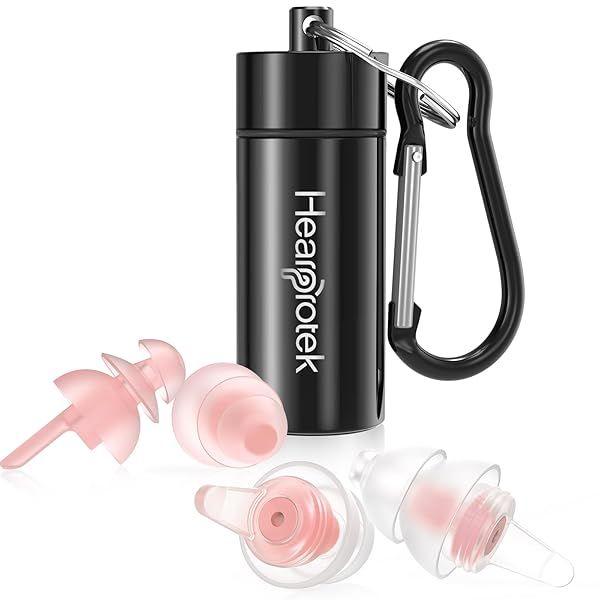 Hearprotek Sleeping Ear Plugs Ultra Soft Noise Reduction 32db 30db for Side Sleepers Snoring Travel Working Safety Pink 2 Pairs