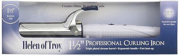 Buy Helen Of Troy 1518 Spring Curling Iron - 1.5 Inch Barrel, White | Perfect Curls & Waves