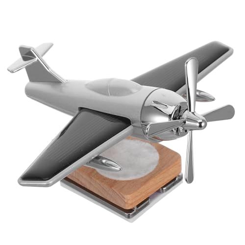 VOSAREA Solar Airplane Car Diffuser Silver Unscented Automotive Aroma Freshener for a Refreshing Drive