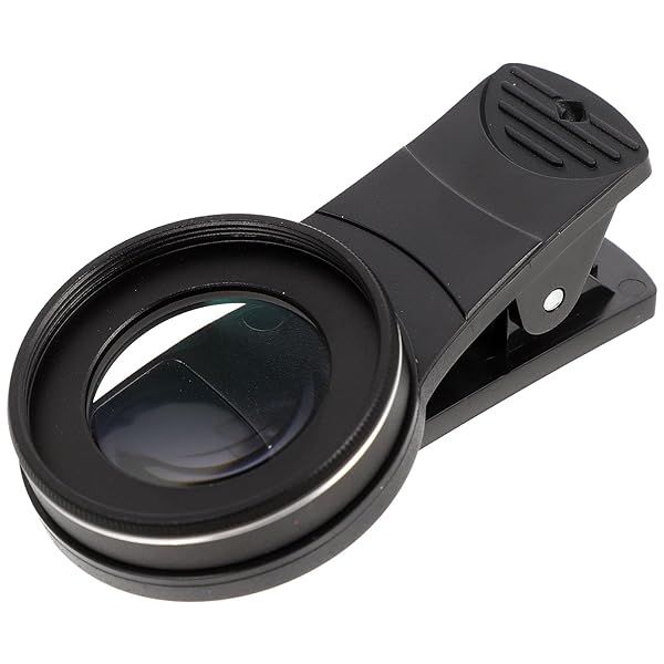 Hemobllo Phone Camera Lens 37mm 15X Macro Clip-on Magnifying Lens for Close-up Photography External Glass Optic Attachment for Smartphones Black