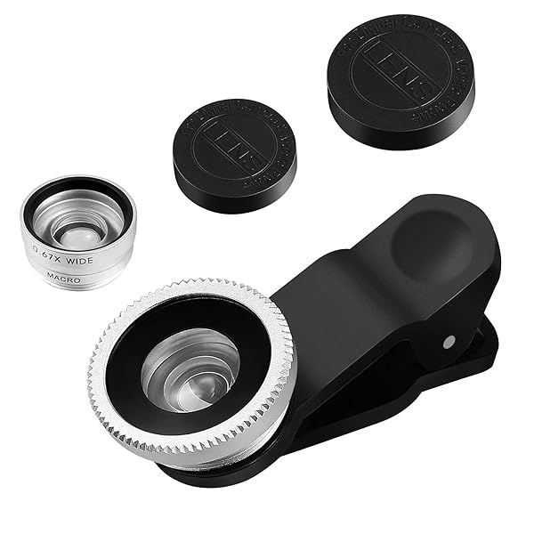 3-in-1 Hemobllo Mobile Phone Lens: Super Wide Angle, Macro & Fisheye for iPhone 6S/7/8/X - Clip-On Camera Accessory