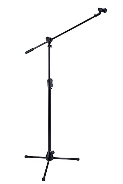 Hercules MS532B EZ Clutch Tripod Microphone Stand with Boom and Mic Clip for Professional Audio Recording