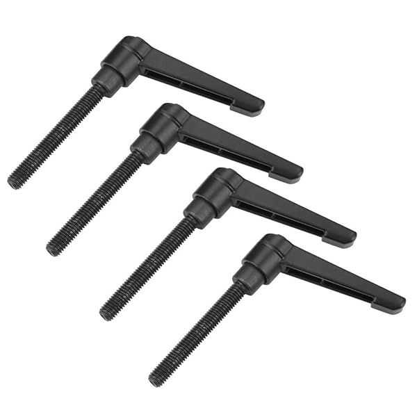 Buy Hilitand 4PCS Adjustable M8 Stainless Steel Clamping Lever Handles - 80MM Black Machine Knobs