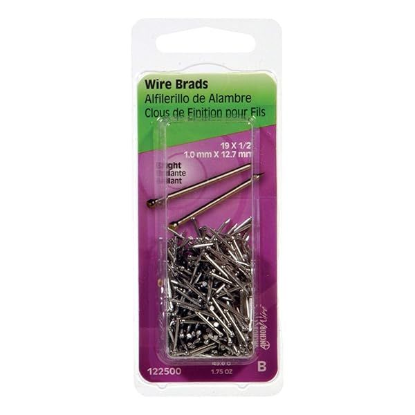 "Buy Hillman 122500 1/2" Steel Wire Brad Nails - Bright Finish for Strong Fastening"