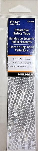 Buy Hillman Reflective Safety Tape - White 4-Pack for Enhanced Visibility & Safety