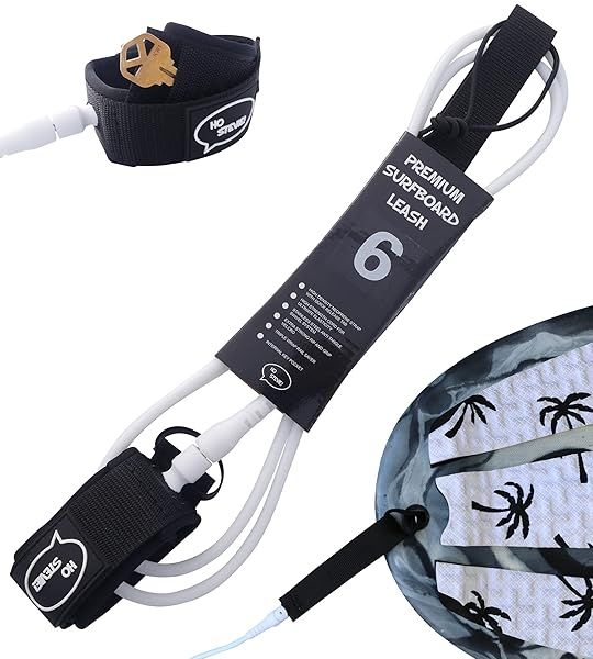 Ho Stevie Premium Surf Leash 6 Feet 7mm Thick Lightweight Kink Free Maximum Strength for All Surfboards with 1 Year Warranty