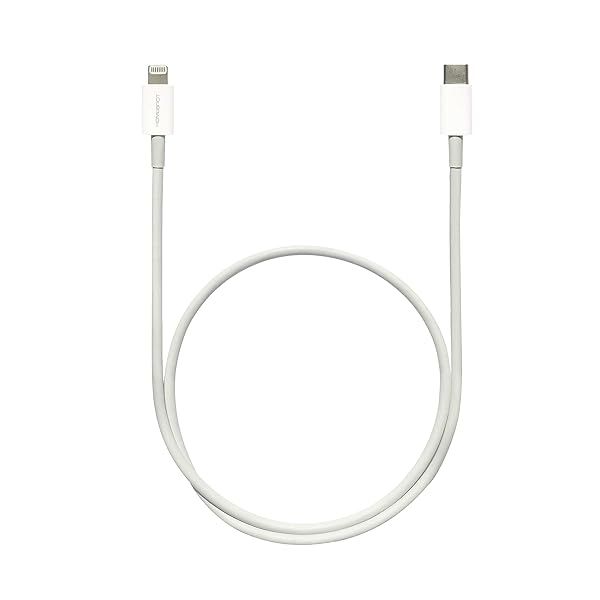 HomeSpot 2ft Short Lightning Cable Apple MFi Certified USB C to Lightning for iPhone 13 12 Pro Max AirPods MacBook iPad White 1 Pack