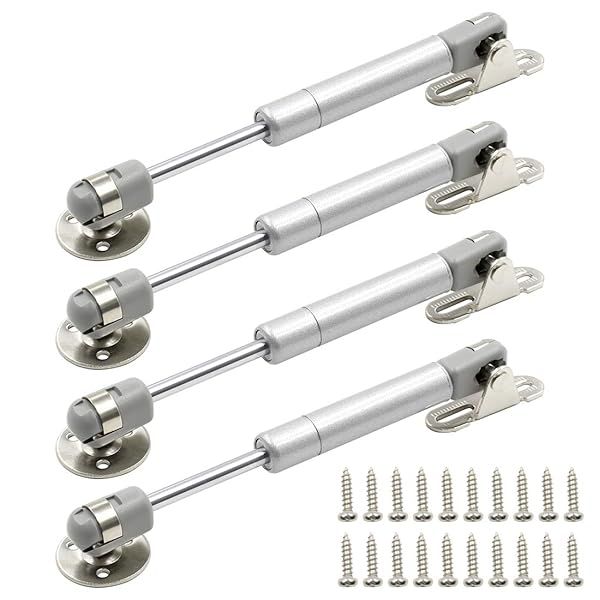 Hxchen 4Pcs 6 Inch 30N Hydraulic Cabinet Hinge Soft Close Lid Support Gas Spring with Glue Head