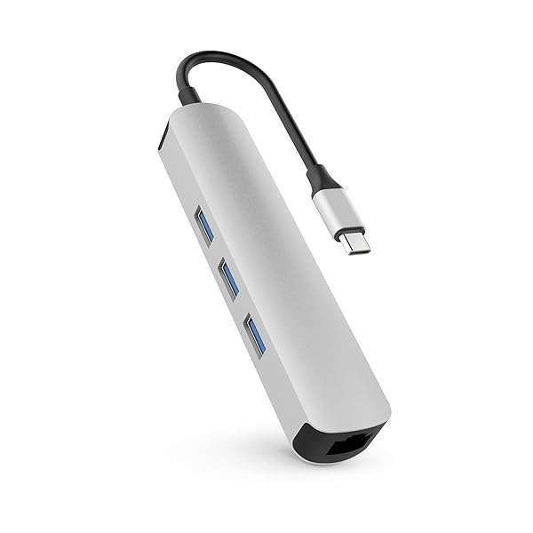 HyperDrive Tube 6-in-1 USB-C Hub - Versatile Silver Hub for All Your Devices