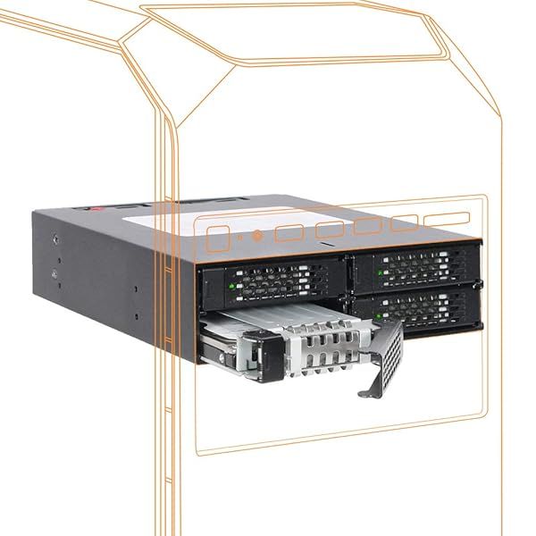 "ICY DOCK ToughArmor MB994SP-4S: Rugged 4 x 2.5" SAS/SATA HDD/SSD Mobile Rack for 5.25" Bay"