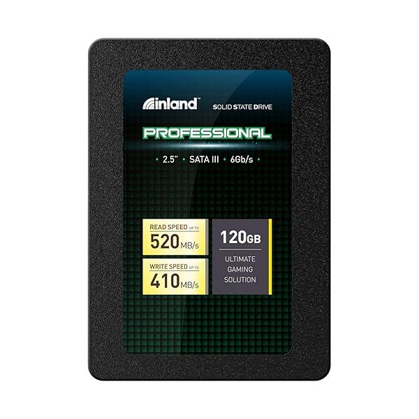 INLAND Professional 120GB SSD 3D NAND SATA III 6Gb/s 2.5 Inch Internal Solid State Drive for Fast Performance