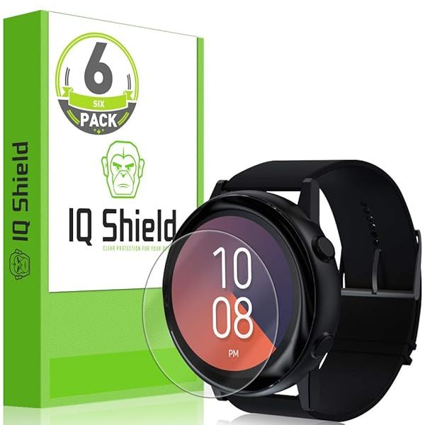 IQShield Screen Protector for Samsung Galaxy Watch Active and Active2 40mm 6-Pack Anti-Bubble Clear TPU Film