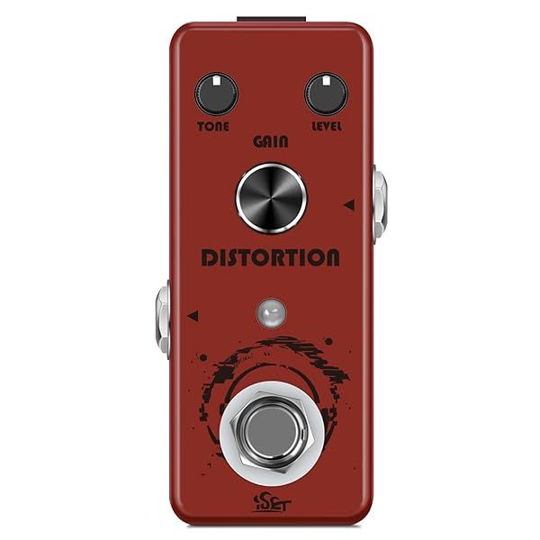 ISET Mini Distortion Guitar Pedal True Bypass for Electric Guitar and Bass Compact Effect Pedal